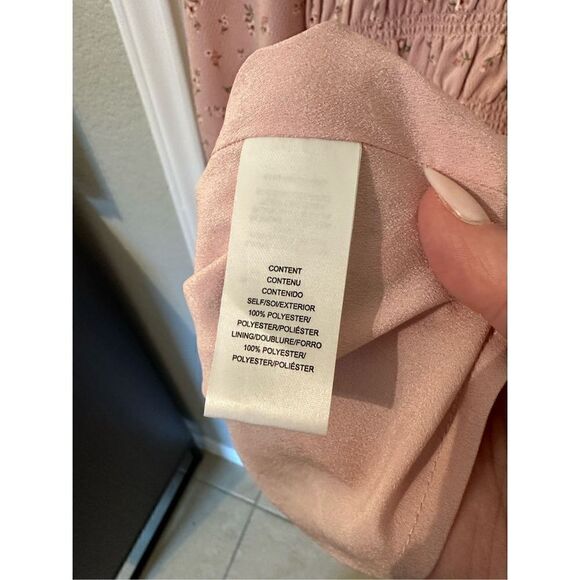 NWT Wayf Delaney Smocked Pink Dainty Floral Dress - Size Small - 91846WCH - Picture 9 of 10